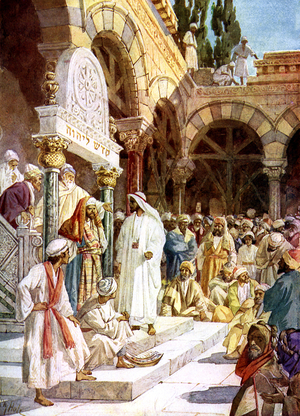 Jesus is challenged by  priests and scribes -Bible