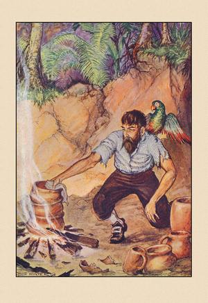 Robinson Crusoe, 1914 (lithograph)