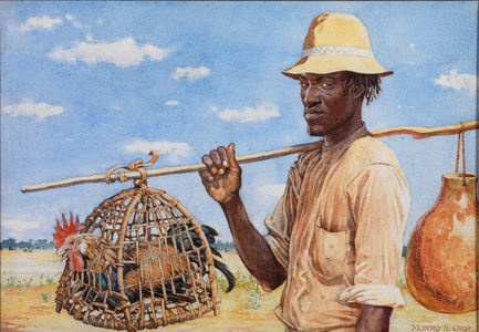 A Nyasaland boy on trek, 6 March 1922 (w/c on board)
