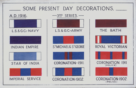 British decorations,1916 (colour litho)