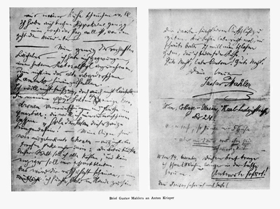 Letter from Mahler