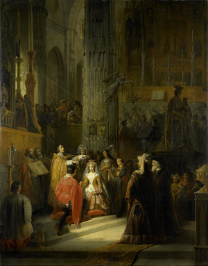 The Wedding of Jacoba of Bavaria, 1839 (oil on canvas)