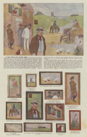 A Brilliant Idea By The Painter Auber (colour litho)