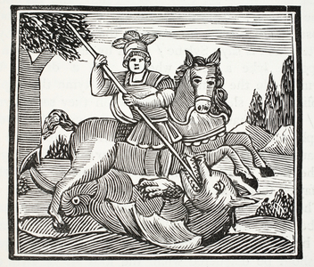 The Life and Death of St George, the Noble Champion of England, illustration from 'Chap-books of the Eighteenth Century' by John Ashton, pub. 1882 (litho)