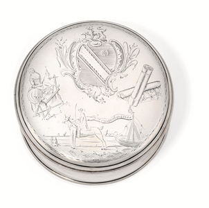 A George III Irish Silver Freedom-Box, Dublin, 1761 (silver)