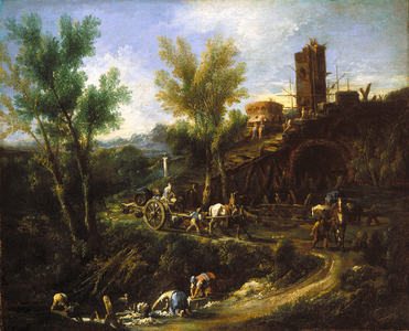 Landscape With Gypsies And Washerwomen (oil on canvas)