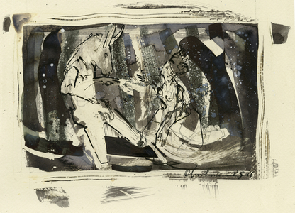 Bottom & Titania, 2017 (pen & ink with wash on paper)