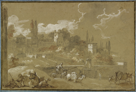 View of Campo Vacino, Rome, 1767