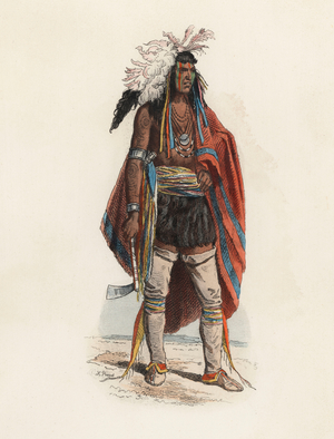 Indian man of North America, in the modern age ... (engraving)