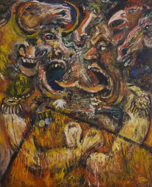 Idealogical Conflict, 1985 (oil on canvas)