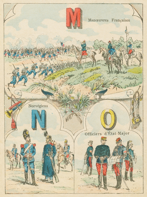 M N O: French Maneuvers, Norvegians, Staff Officers