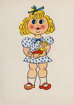 One of Walter Trier’s Crazy People (colour litho)