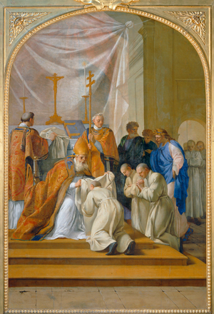 Saint Bruno prend l' habit monastique - Saint Bruno invested with the habit of the order ...
