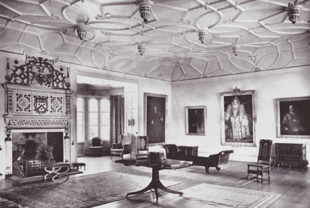 Cambridge: Trinity College, Master's Lodge, Drawing-room (b/w photo)