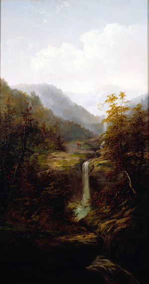 Waterfall, North Carolina, 1855-60 (oil on canvas)