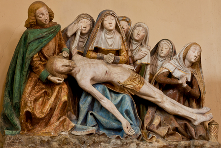 Entombment, Saint-Jacques Chapel, Monestiès, Tarn, 1490 (polychrome limestone)