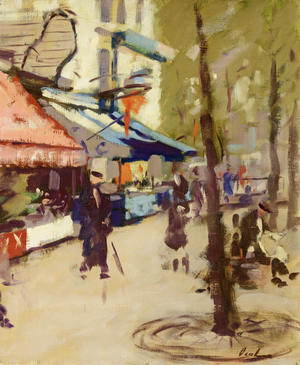 Boulevard Montparnasse (oil on canvas)