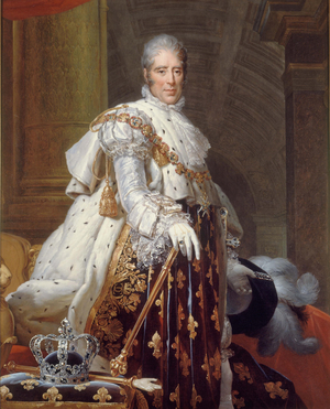 Portrait of Charles X in sacred costume, c.1825 (oil on canvas)