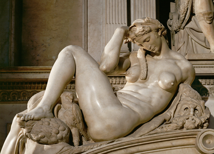 The figure of Night, from the tomb of Giuliano Medici, Duke of Nemours and son of Lorenzo il Magnifico (marble)