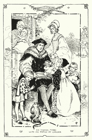 Sir Thomas More with his Family at Chelsea (litho)