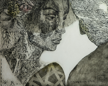 Enchanted look, 2017 (etching)