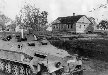 Advance of Army Group North on the Eastern Front, 1941 (b/w photo)