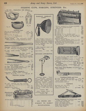 Page from Army and Navy Stores Catalogue, 1939-40 (litho)