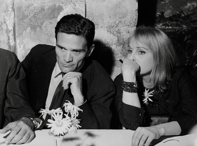 Pier Paolo Pasolini and Laura Betti, Rome, 1960 (b/w photo)