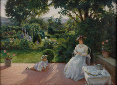 Grandmother's Garden (oil on canvas)