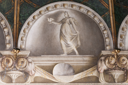 Diana Lucifera, detail of the lunettes, 1518-19 (fresco)