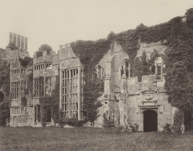 West Front towards Courtyard, Cowdray, near Midhurst (b/w photo)