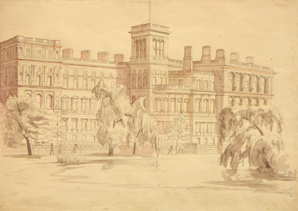 The Foreign Office, London, c.1920 (pen & ink with w/c on paper)