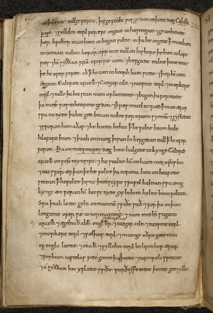 Cotton MS Tiberius B IV, f.80v, Anglo-Saxon Chronicle D-text (vellum)