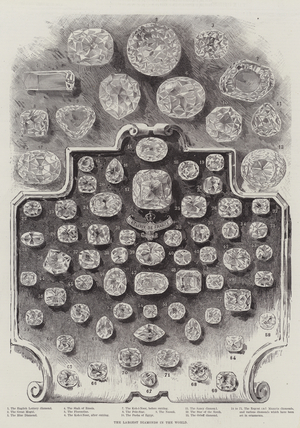 The Largest Diamonds in the World (engraving)