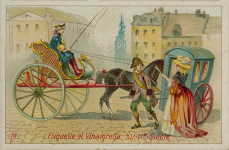 Fliguette and vinaigrette, 18th Century (chromolitho)