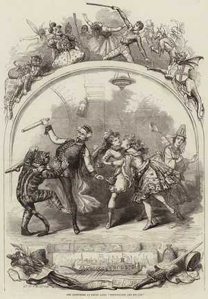 The Pantomime at Drury Lane, "Whittington and his Cat" (engraving)