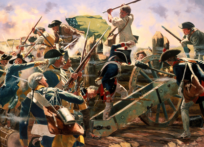 Battle of Bennington August 17, 1777, 1986 (oil on canvas)