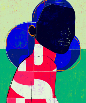 Blue Hair Woman (digital)