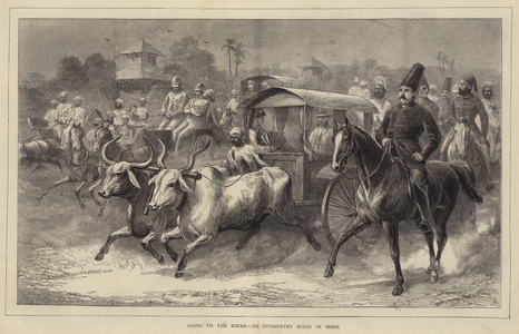 Going to the Races, an Up-Country Scene in India (engraving)