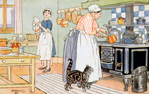 La cuisiniere (the cook) (colour litho)