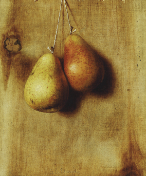 Hanging Pears (oil on canvas)