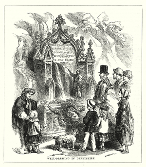 Well-Dressing in Derbyshire (engraving)