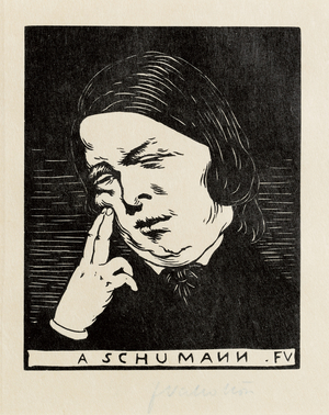 A Schumann, 1893 (woodcut)