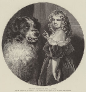 The late Duchess of Teck as a Child (engraving)