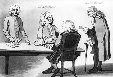 Dr Arbuthnot and Count Viviani in  Button's coffee house