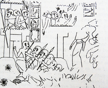 Syrians beseiged during a battle between the Egyptian Empire under Ramesses II and the Hittite Empire under Muwatalli II 1274 BC.