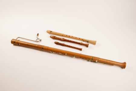Set of wooden recorders