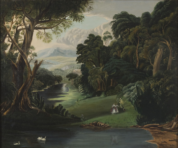 Romantic Landscape, c.1850 (oil on canvas)
