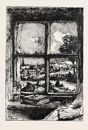 A Window in Thrums, 1893 Engraving