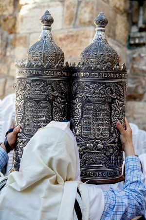 Bar mitsvah at the western wall, Jerusalem, israel. (photo)